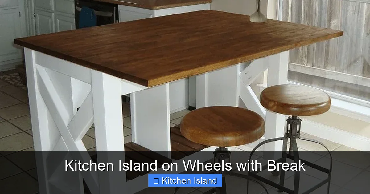 Kitchen Island on Wheels with Break