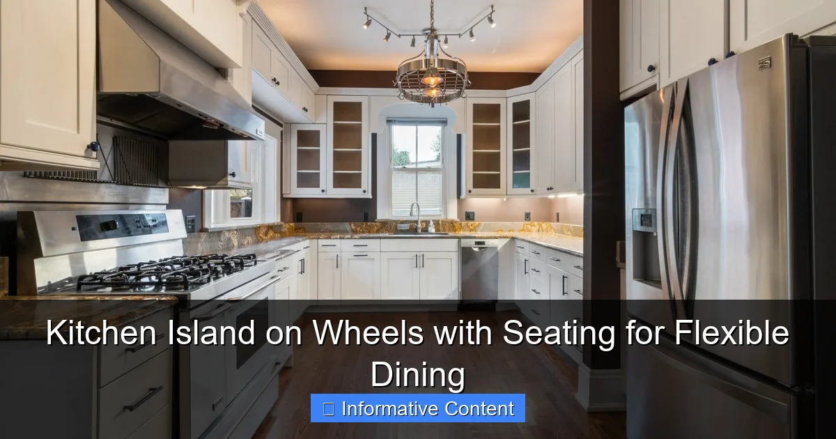 Kitchen Island on Wheels with Seating for Flexible Dining