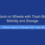 Kitchen Island on Wheels with Trash Bin for Easy Mobility and Storage