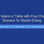 Kitchen Island or Table with Four Chairs and Drawers for Stylish Dining