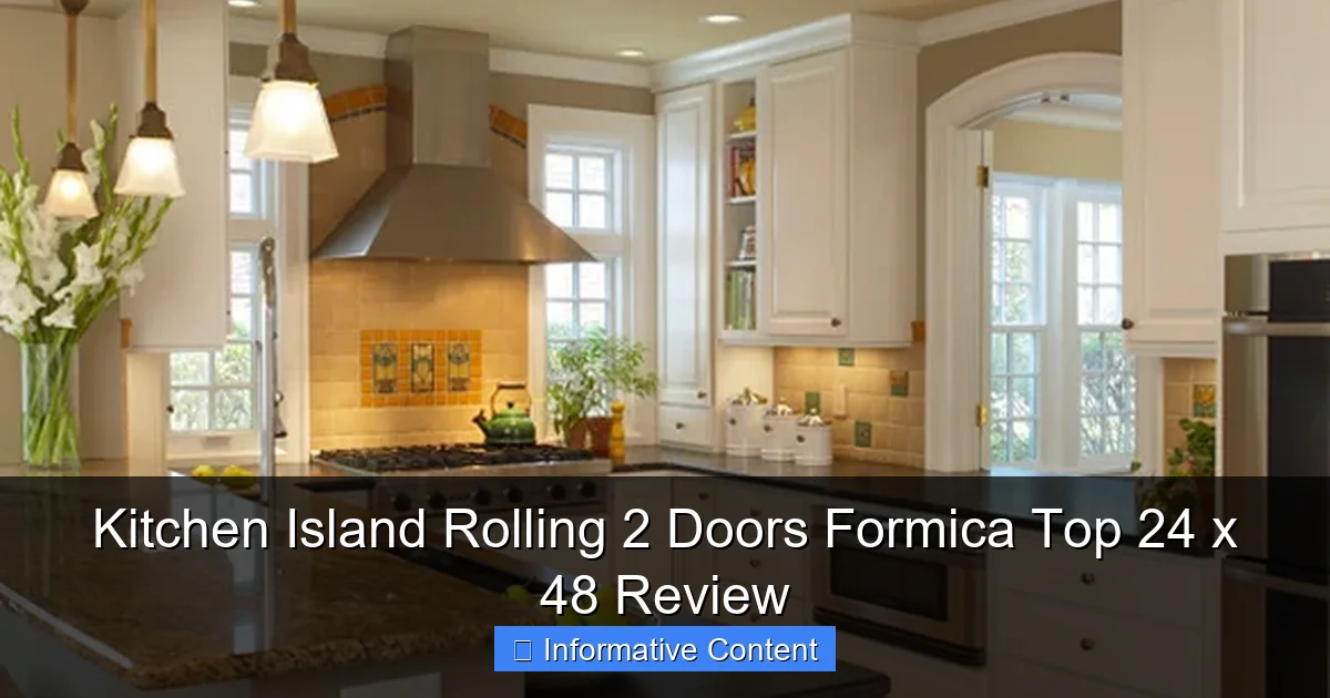 Kitchen Island Rolling 2 Doors Formica Top 24 x 48 Review