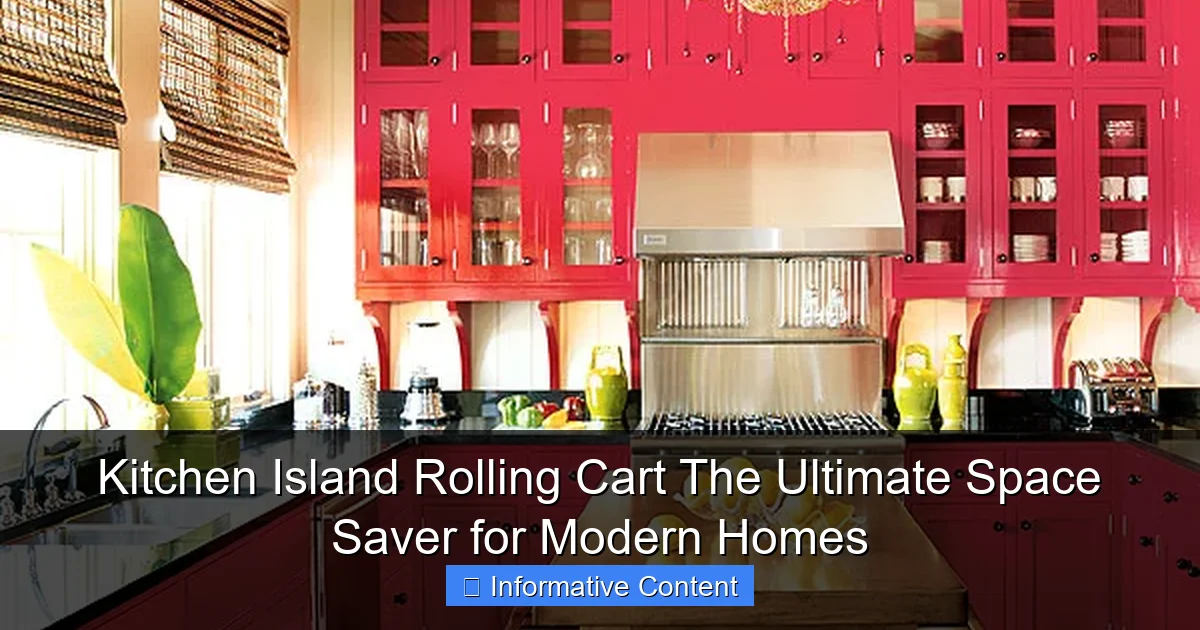 Kitchen Island Rolling Cart The Ultimate Space Saver for Modern Homes