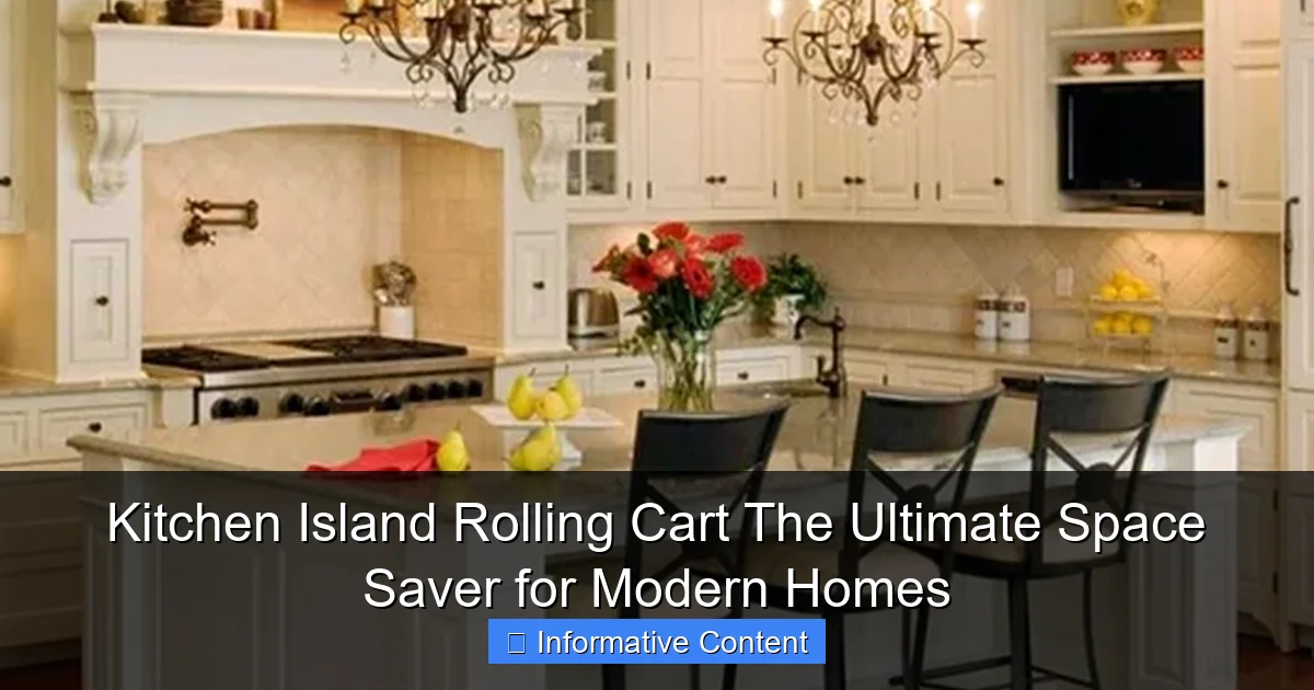 Kitchen Island Rolling Cart The Ultimate Space Saver for Modern Homes