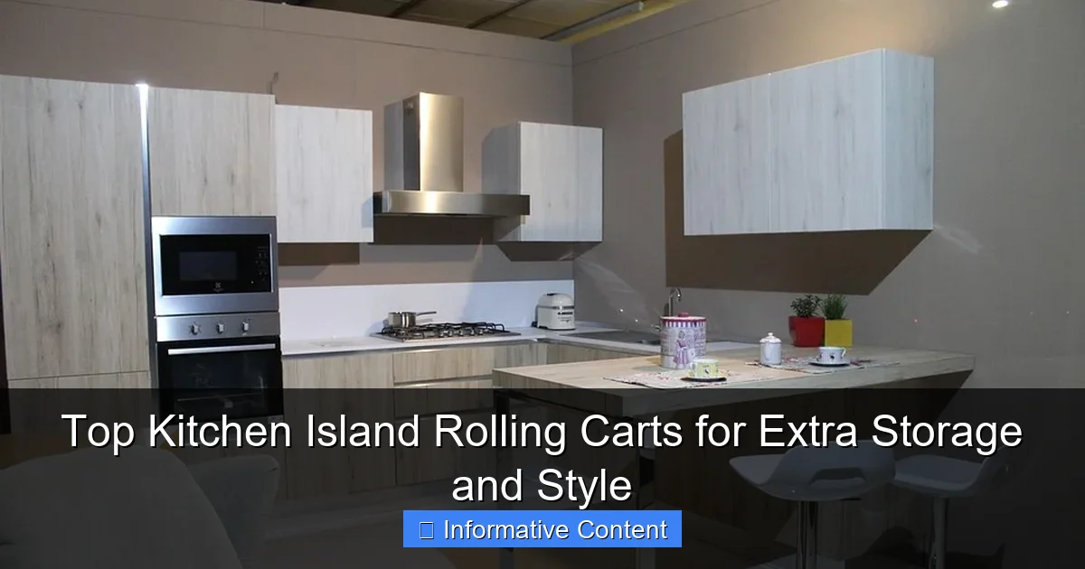 Top Kitchen Island Rolling Carts for Extra Storage and Style