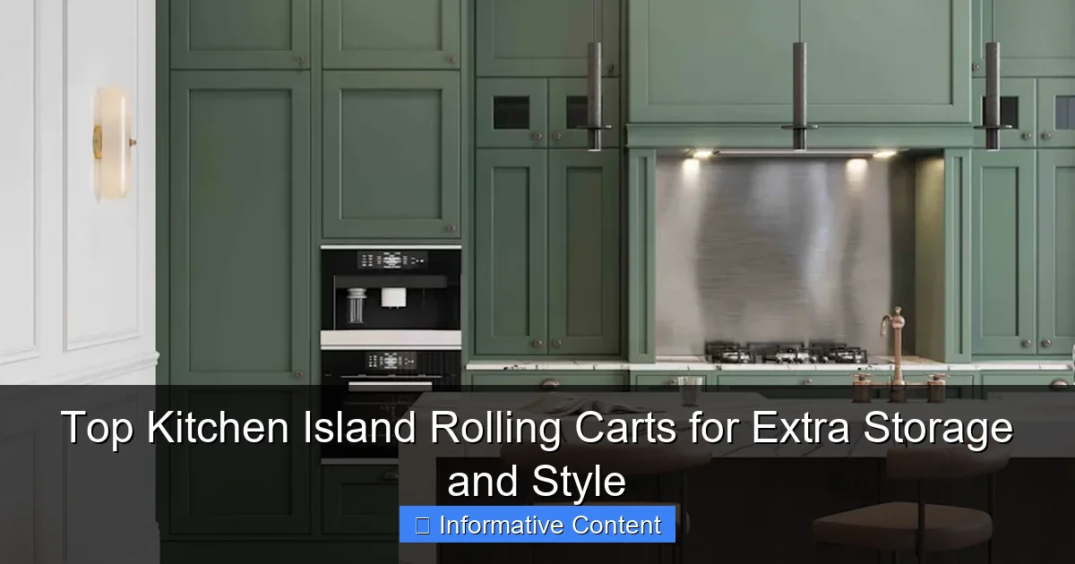 Top Kitchen Island Rolling Carts for Extra Storage and Style