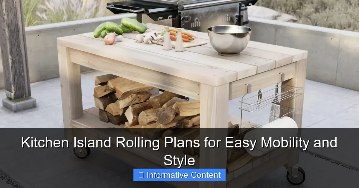 Kitchen Island Rolling Plans for Easy Mobility and Style