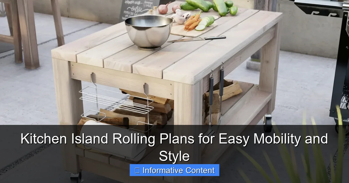 Kitchen Island Rolling Plans for Easy Mobility and Style