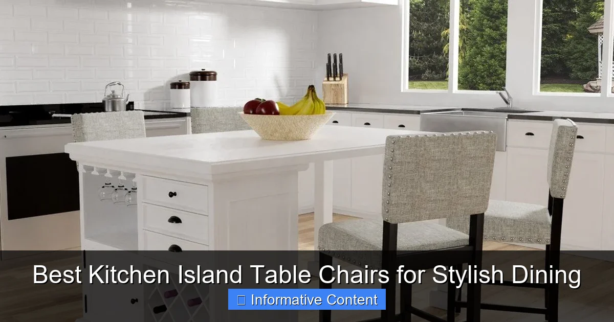 Best Kitchen Island Table Chairs for Stylish Dining