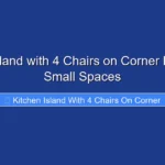 Kitchen Island with 4 Chairs on Corner Perfect for Small Spaces