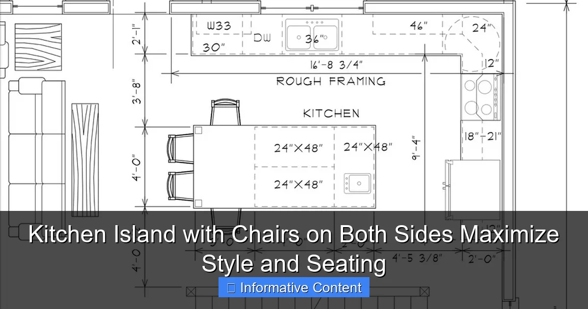 Kitchen Island with Chairs on Both Sides Maximize Style and Seating