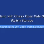Kitchen Island with Chairs Open Side Shelves for Stylish Storage
