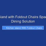 Kitchen Island with Foldout Chairs Space Saving Dining Solution