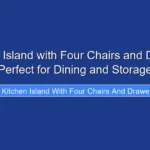 Kitchen Island with Four Chairs and Drawers Perfect for Dining and Storage