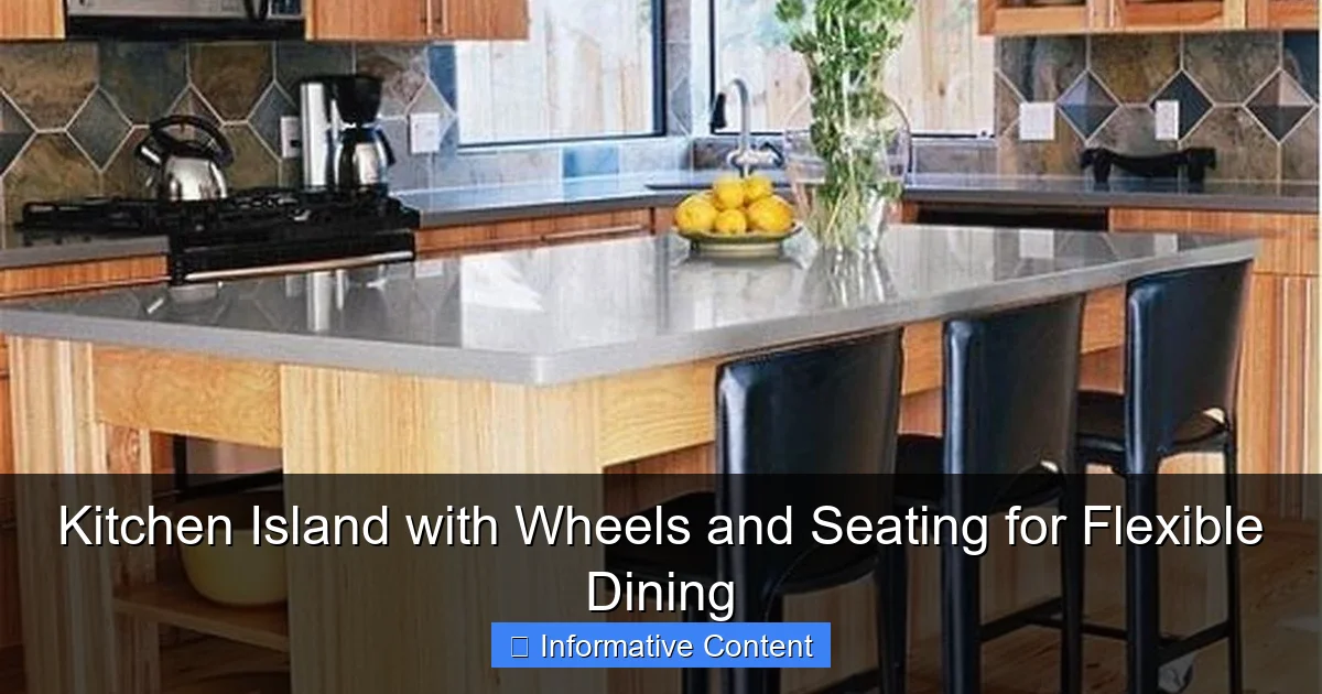 Kitchen Island with Wheels and Seating for Flexible Dining