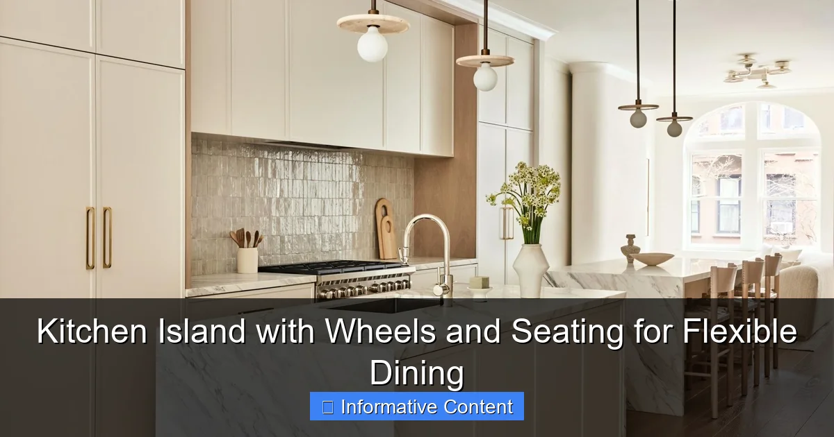 Kitchen Island with Wheels and Seating for Flexible Dining