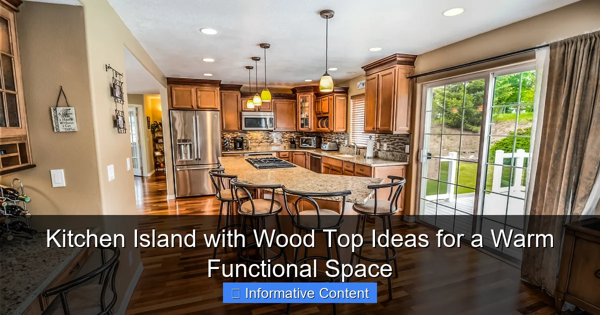 Kitchen Island with Wood Top Ideas for a Warm Functional Space
