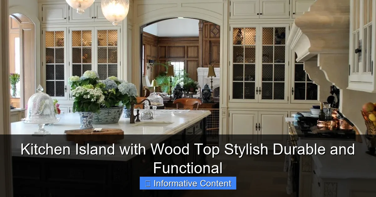 Kitchen Island with Wood Top Stylish Durable and Functional