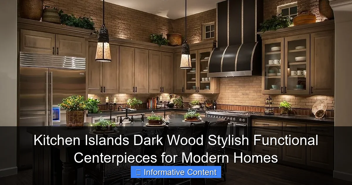 Kitchen Islands Dark Wood Stylish Functional Centerpieces for Modern Homes