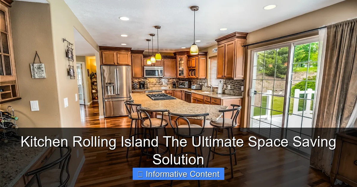 Kitchen Rolling Island The Ultimate Space Saving Solution