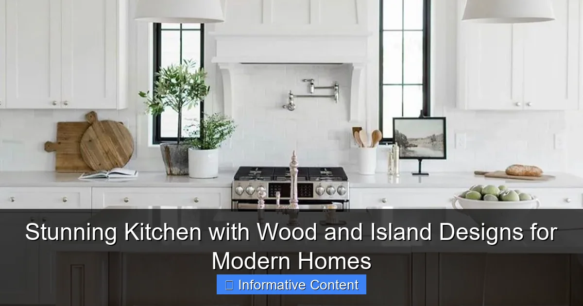 Stunning Kitchen with Wood and Island Designs for Modern Homes