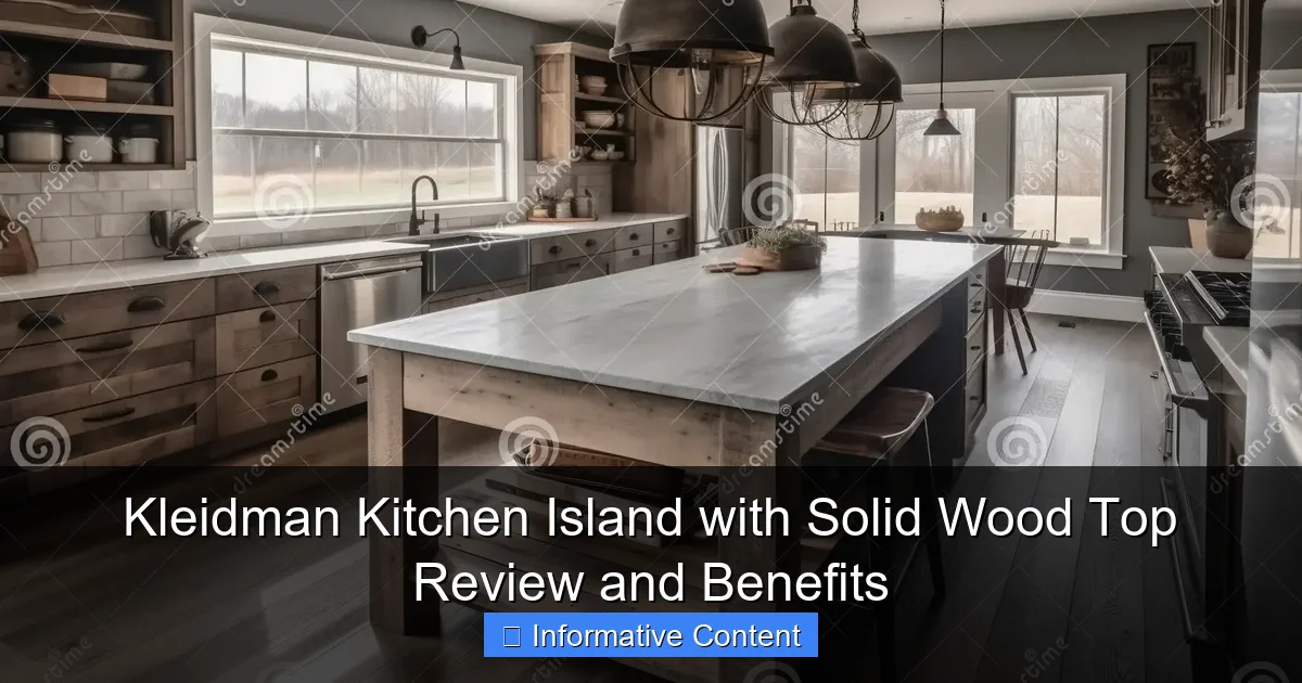 Kleidman Kitchen Island with Solid Wood Top Review and Benefits