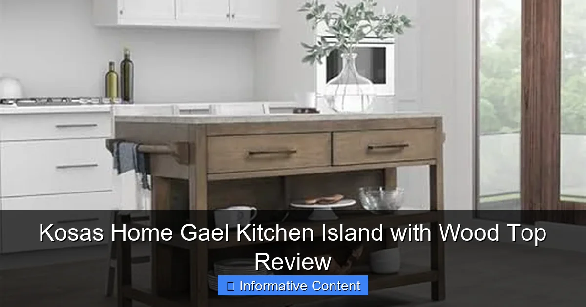 Kosas Home Gael Kitchen Island with Wood Top Review