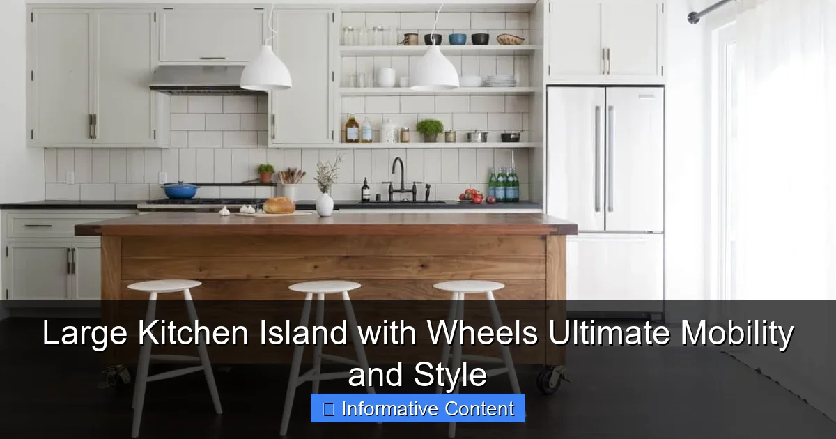 Large Kitchen Island with Wheels Ultimate Mobility and Style