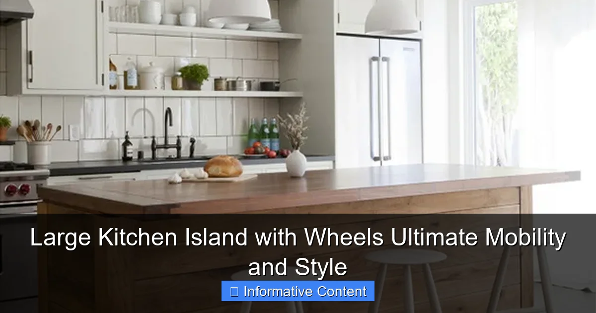 Large Kitchen Island with Wheels Ultimate Mobility and Style