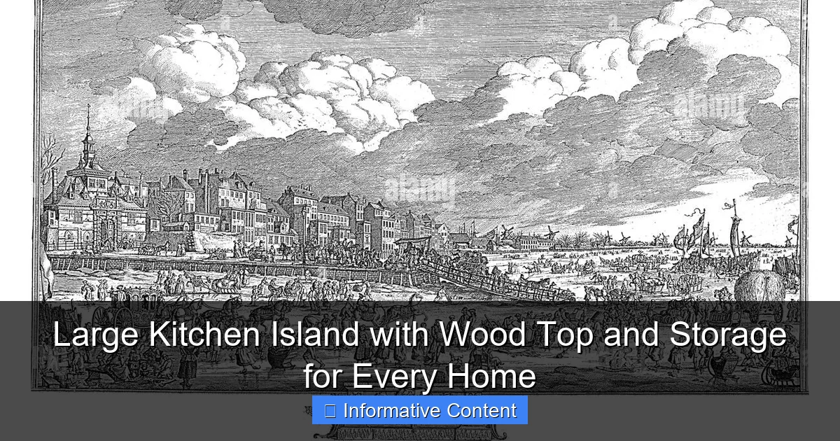 Large Kitchen Island with Wood Top and Storage for Every Home