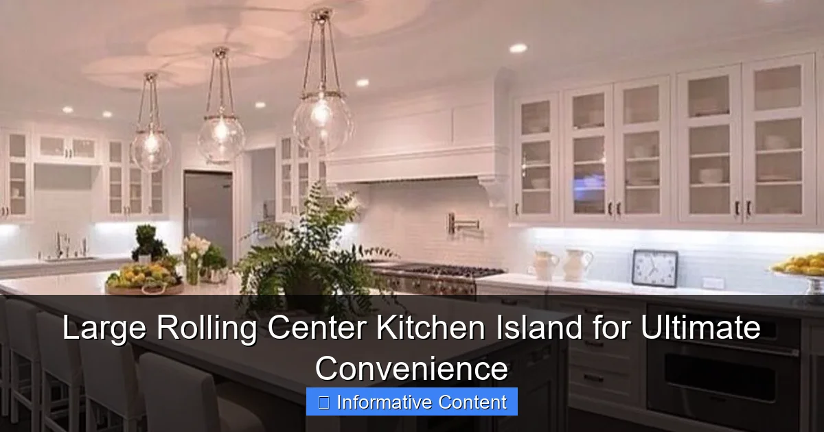 Large Rolling Center Kitchen Island for Ultimate Convenience