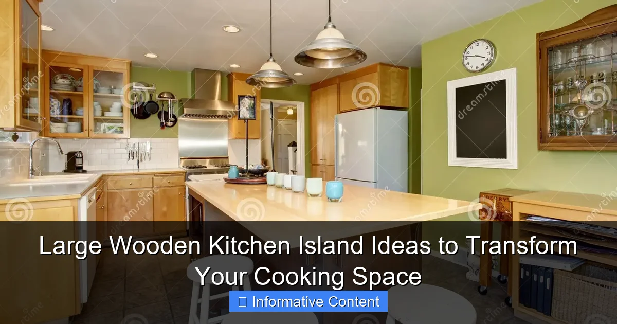 Large Wooden Kitchen Island Ideas to Transform Your Cooking Space