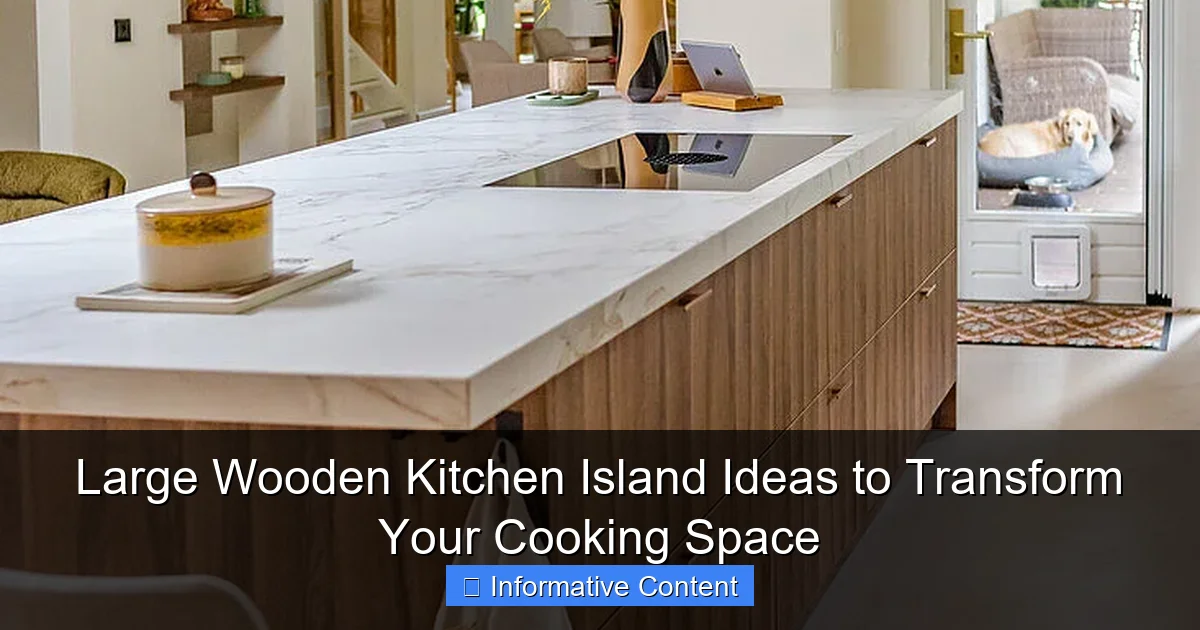 Large Wooden Kitchen Island Ideas to Transform Your Cooking Space