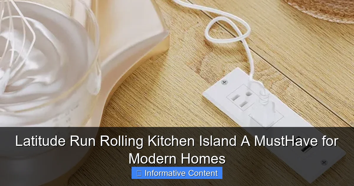 Latitude Run Rolling Kitchen Island A MustHave for Modern Homes