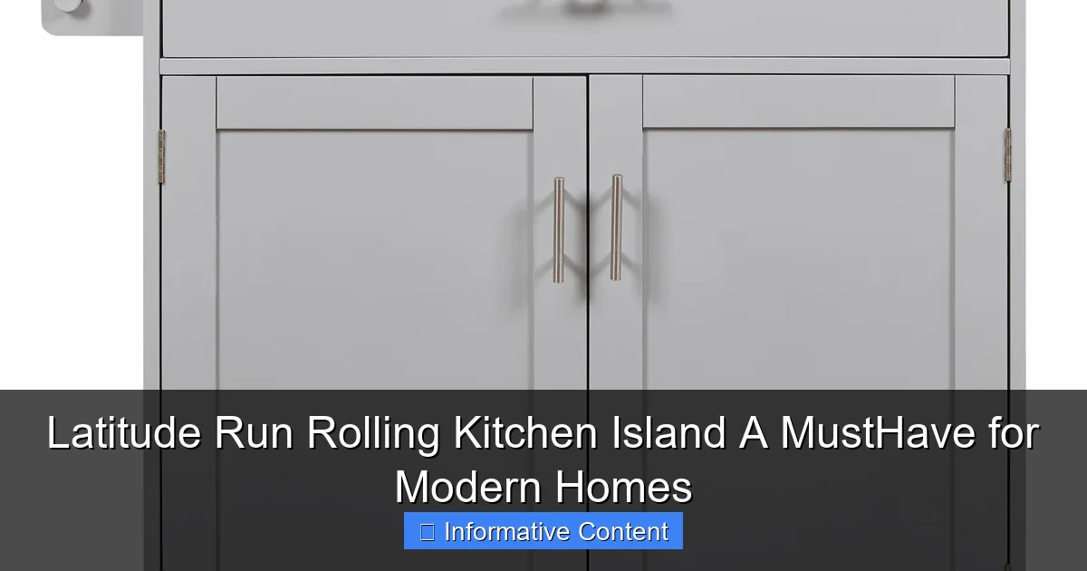 Latitude Run Rolling Kitchen Island A MustHave for Modern Homes