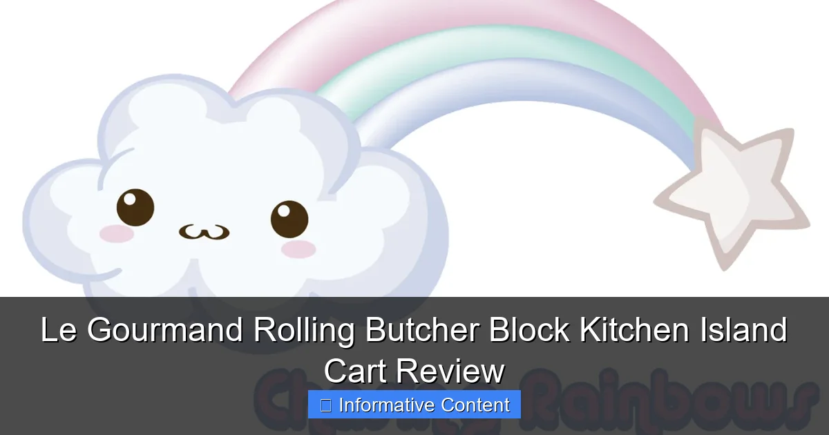 Le Gourmand Rolling Butcher Block Kitchen Island Cart Review