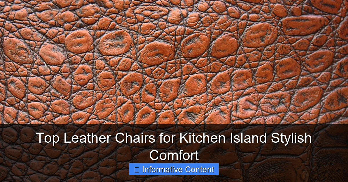 Top Leather Chairs for Kitchen Island Stylish Comfort