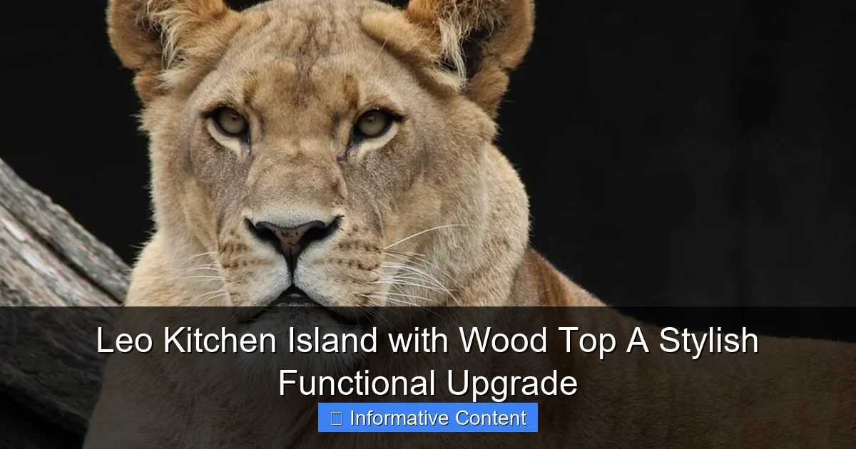 Leo Kitchen Island with Wood Top A Stylish Functional Upgrade