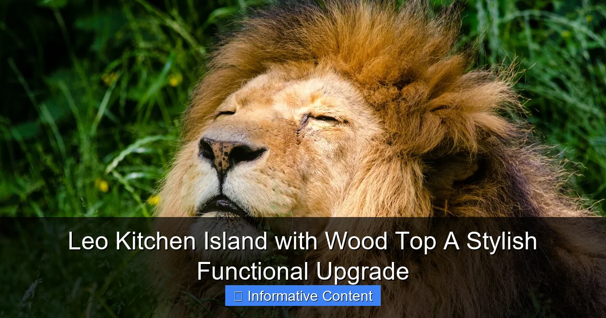Leo Kitchen Island with Wood Top A Stylish Functional Upgrade