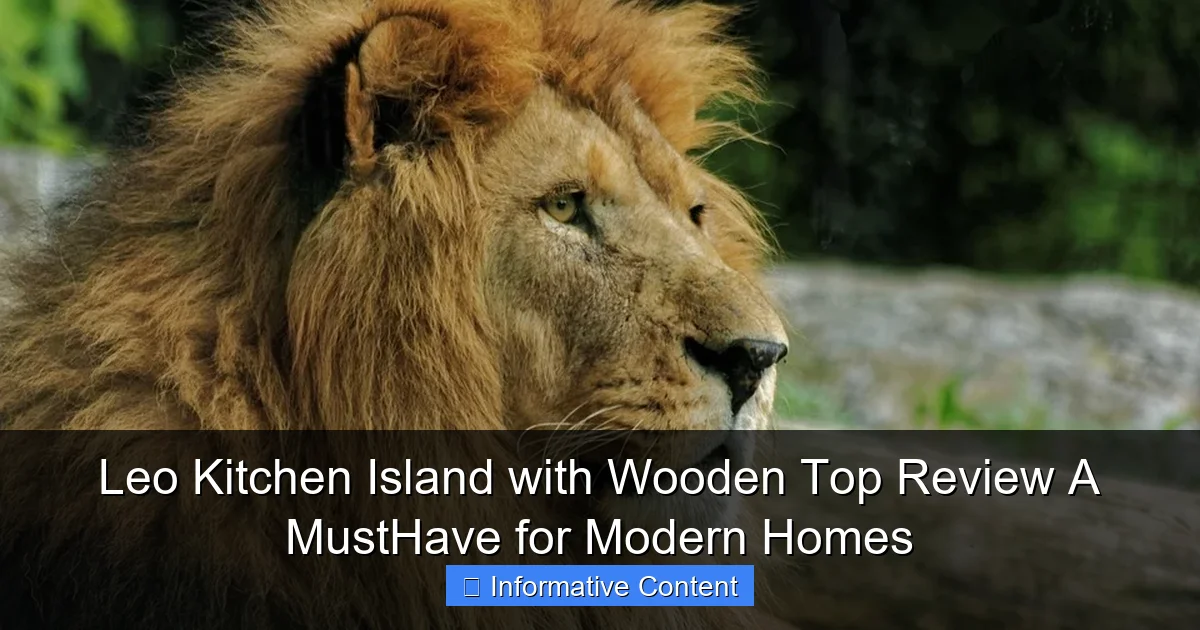 Leo Kitchen Island with Wooden Top Review A MustHave for Modern Homes
