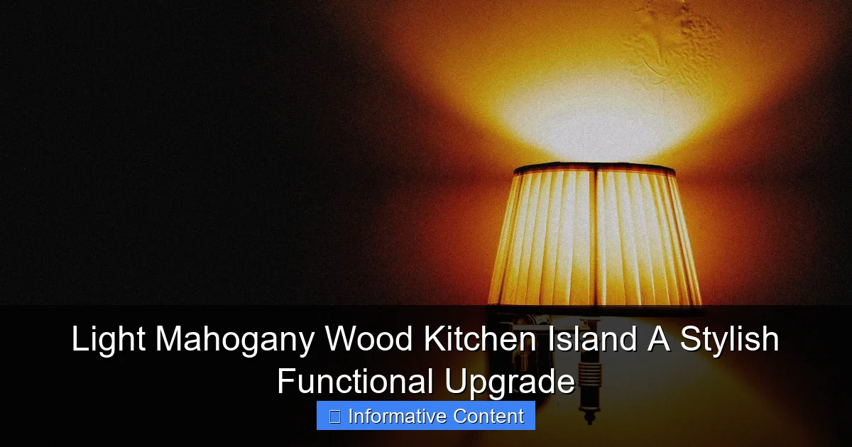 Light Mahogany Wood Kitchen Island A Stylish Functional Upgrade