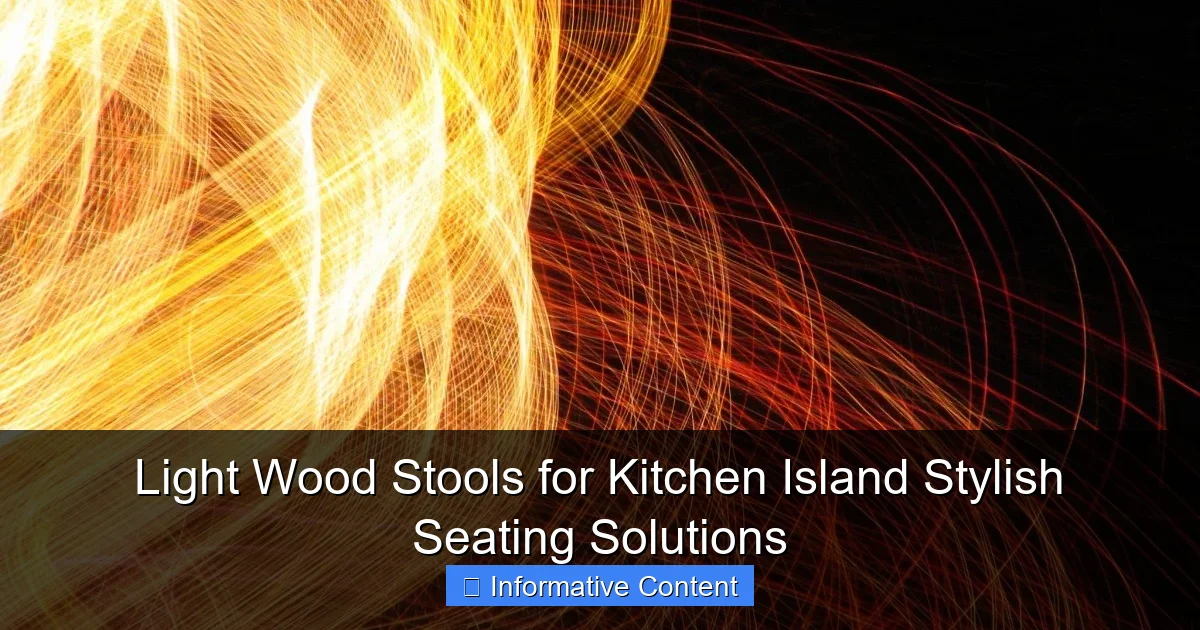 Light Wood Stools for Kitchen Island Stylish Seating Solutions