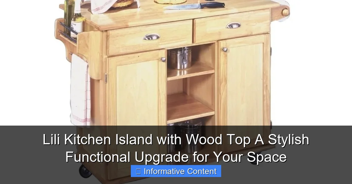 Lili Kitchen Island with Wood Top A Stylish Functional Upgrade for Your Space