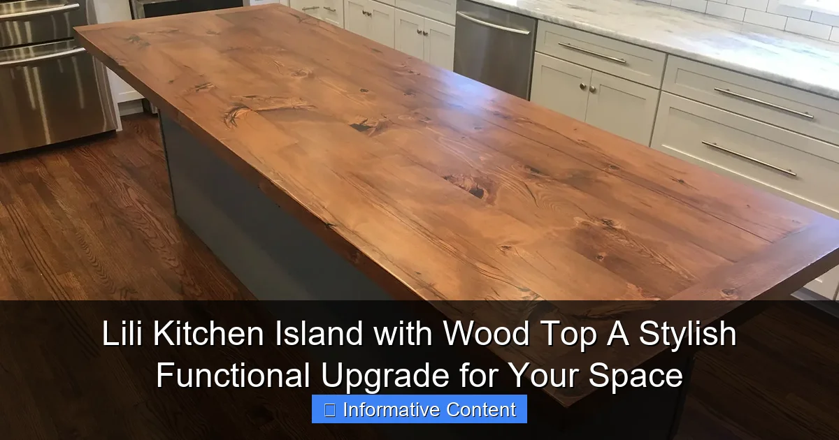 Lili Kitchen Island with Wood Top A Stylish Functional Upgrade for Your Space