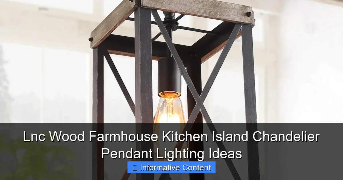 Lnc Wood Farmhouse Kitchen Island Chandelier Pendant Lighting Ideas