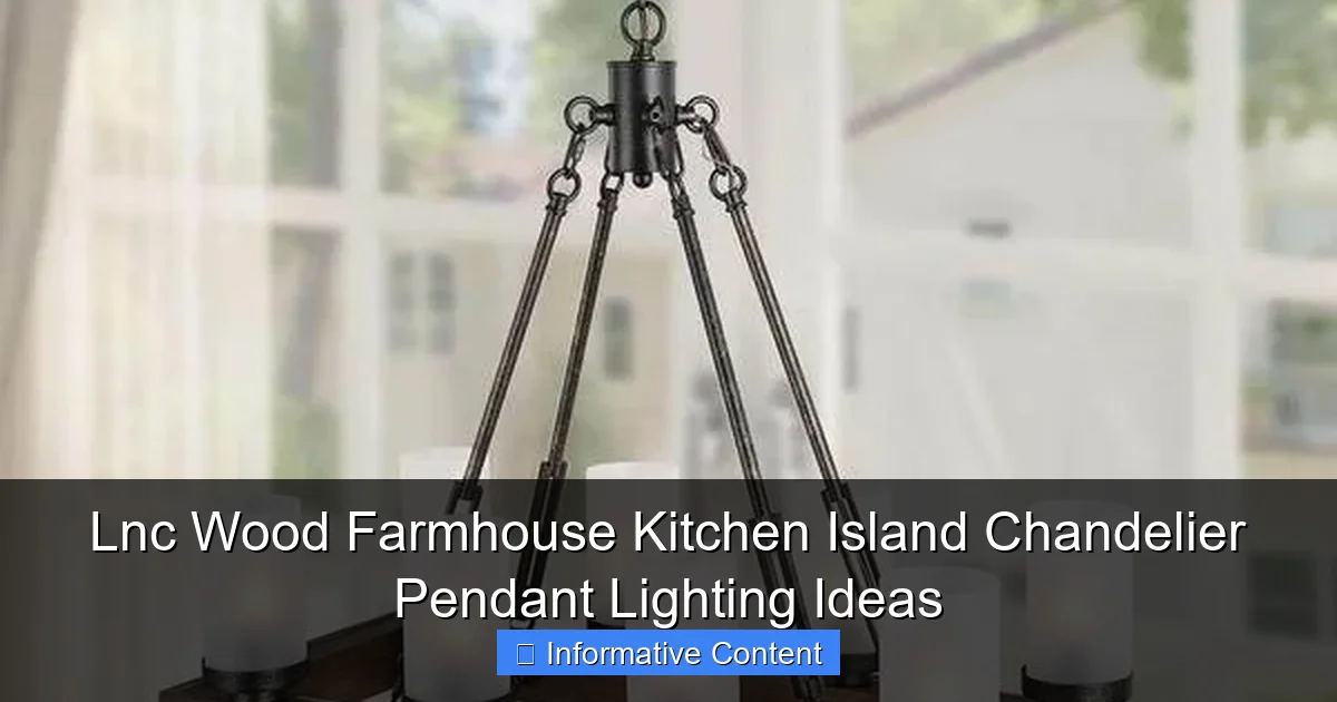 Lnc Wood Farmhouse Kitchen Island Chandelier Pendant Lighting Ideas