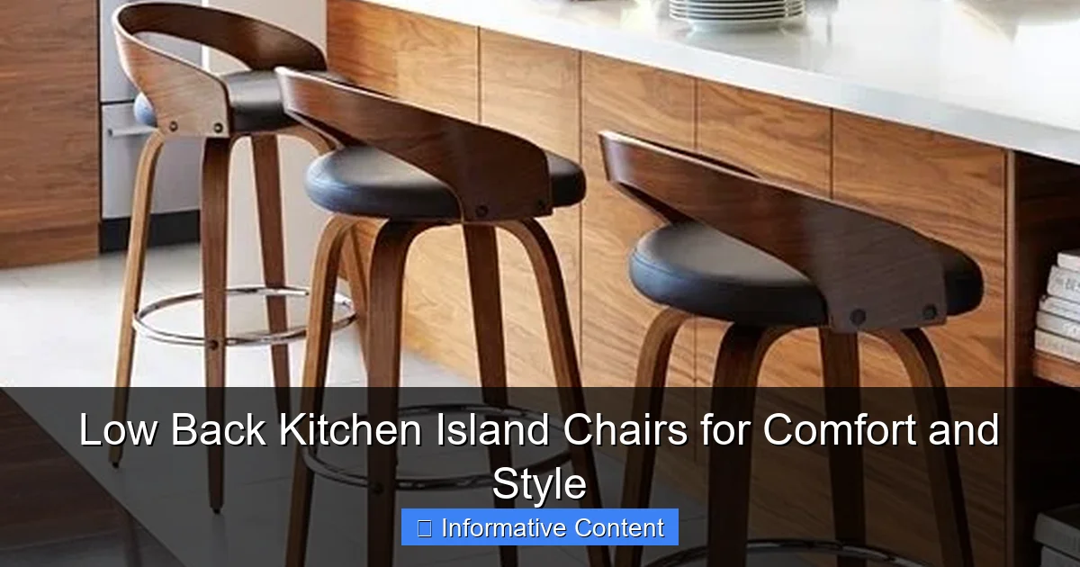Low Back Kitchen Island Chairs for Comfort and Style
