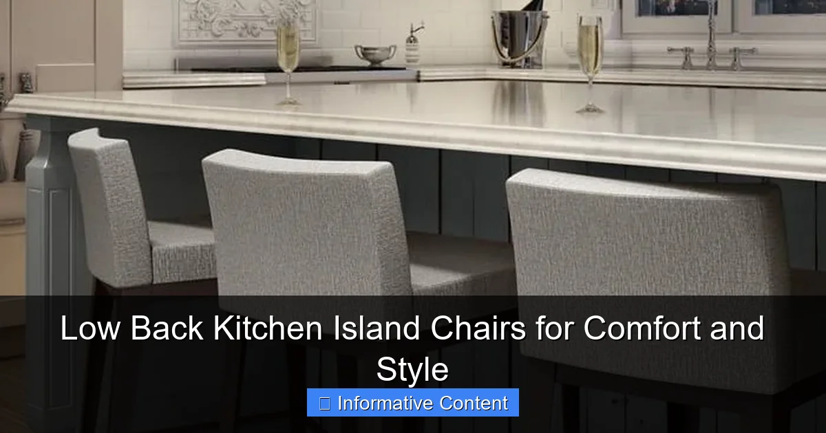 Low Back Kitchen Island Chairs for Comfort and Style