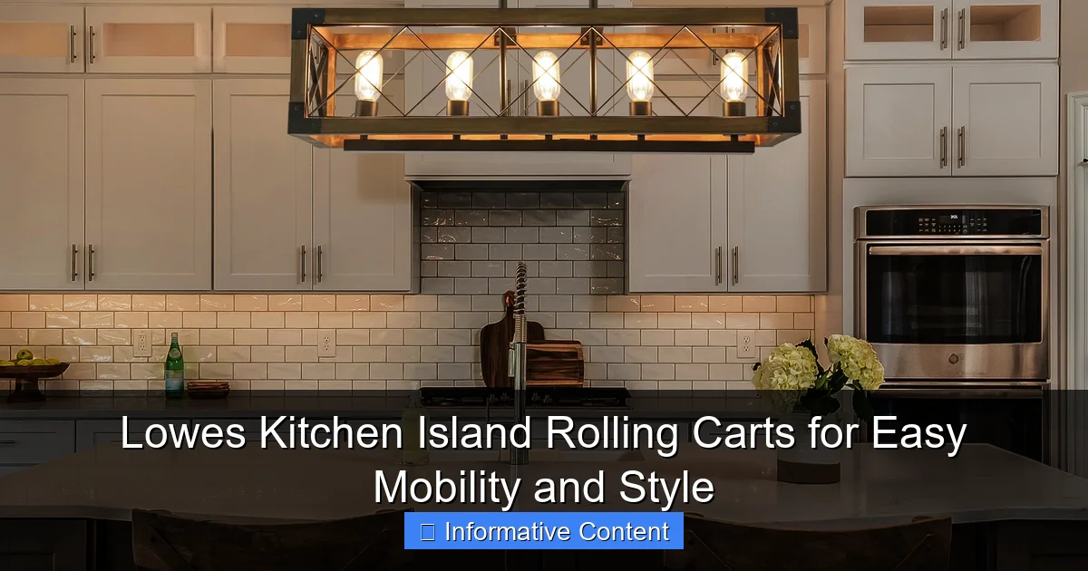Lowes Kitchen Island Rolling Carts for Easy Mobility and Style