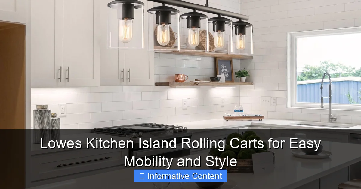 Lowes Kitchen Island Rolling Carts for Easy Mobility and Style