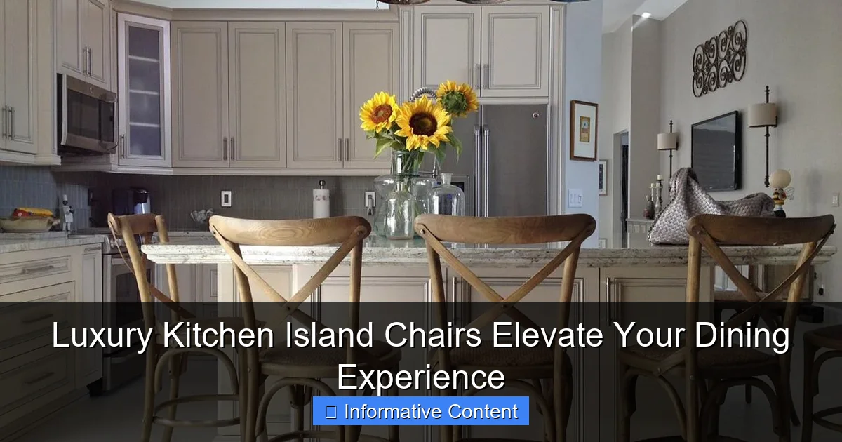 Luxury Kitchen Island Chairs Elevate Your Dining Experience